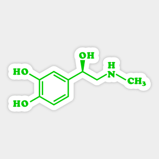 Adrenaline Molecule Chemical Formula Sticker